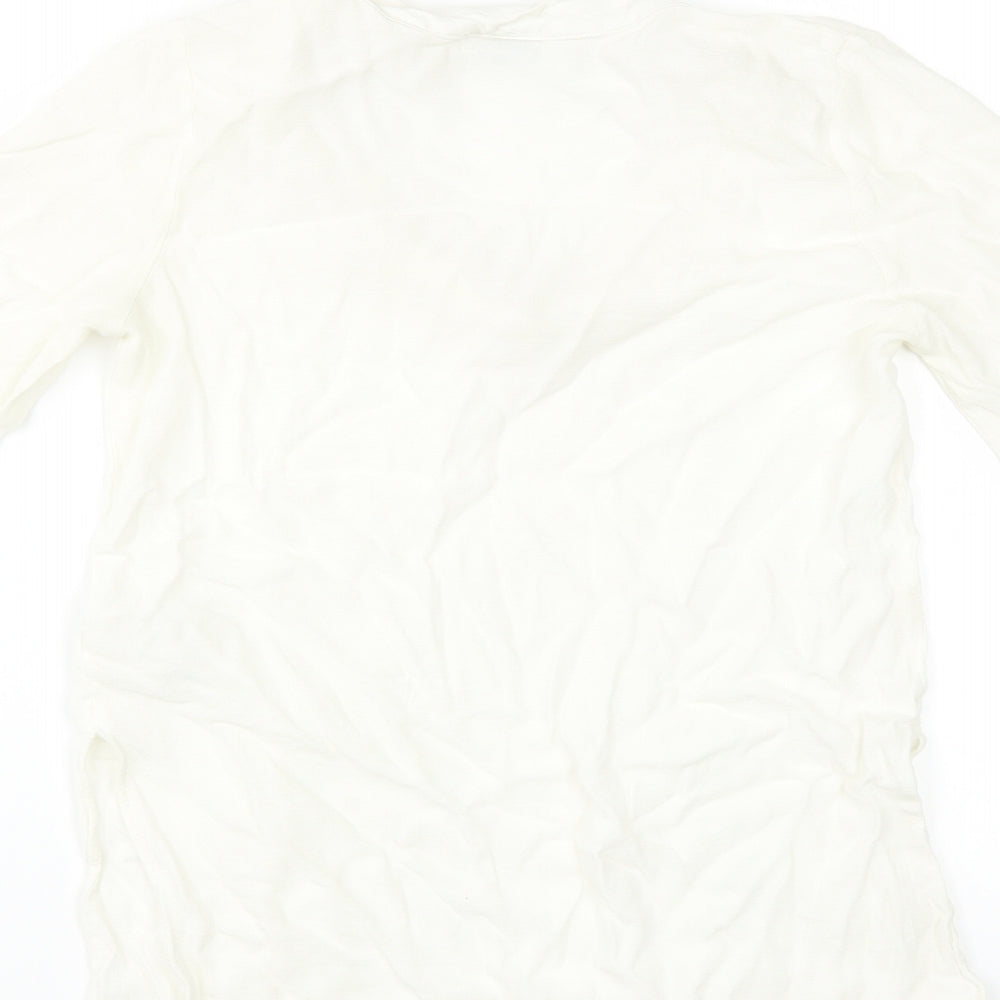 H&M Womens Ivory Basic Blouse Size 12