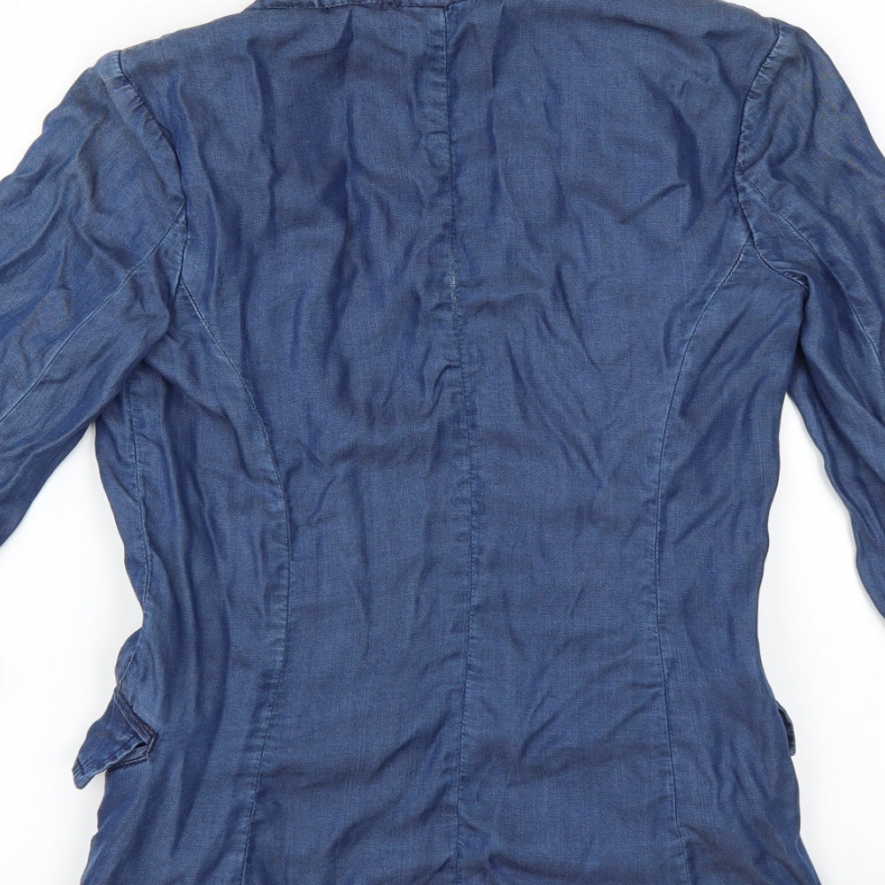 Zara Womens Blue Denim Jacket Size XS
