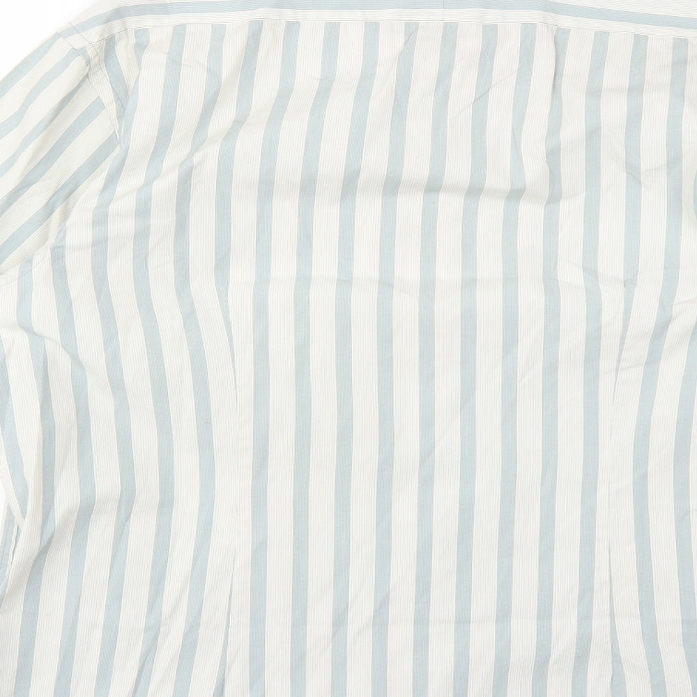 Jeff & Co Mens Green Striped Button-Up Size M