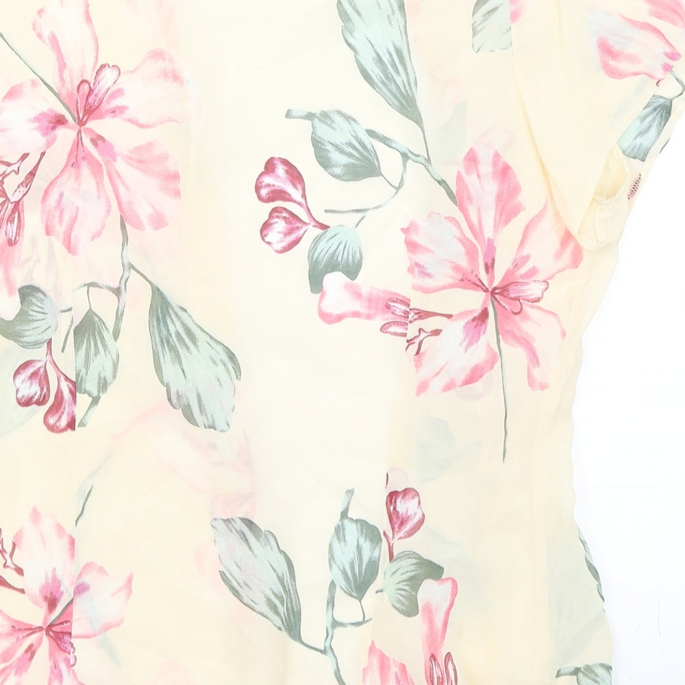Satsuma London Womens Beige Floral Cardigan Jumper Size M