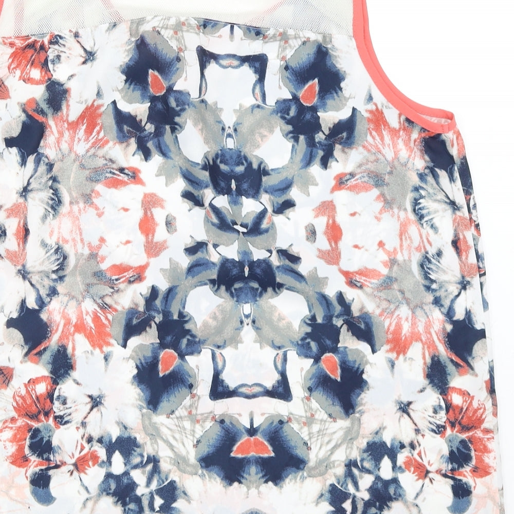 Only Womens Blue Floral Basic Tank Size 42
