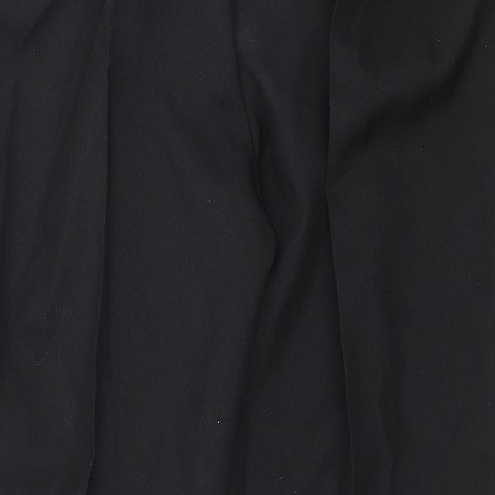 Preworn Womens Black Trousers Size 12 L26 in