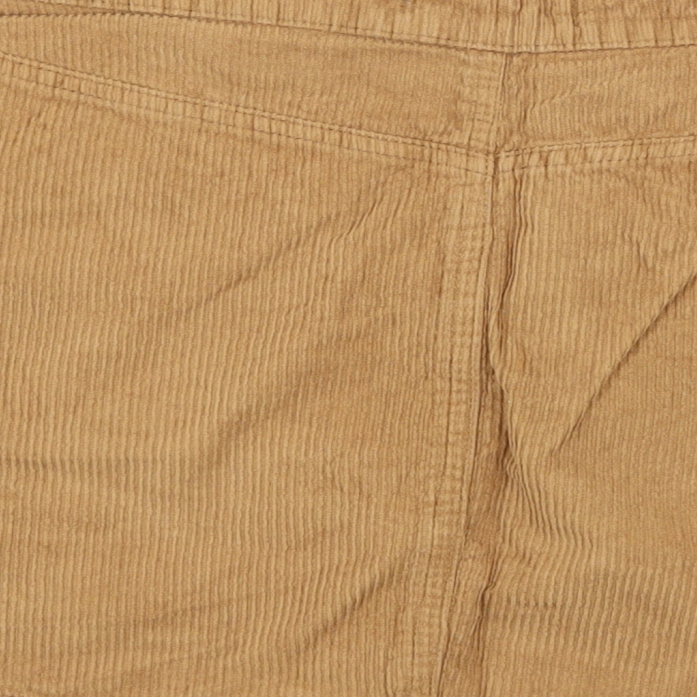 Denim & Co. Womens Brown Corduroy A-Line Skirt Size 12