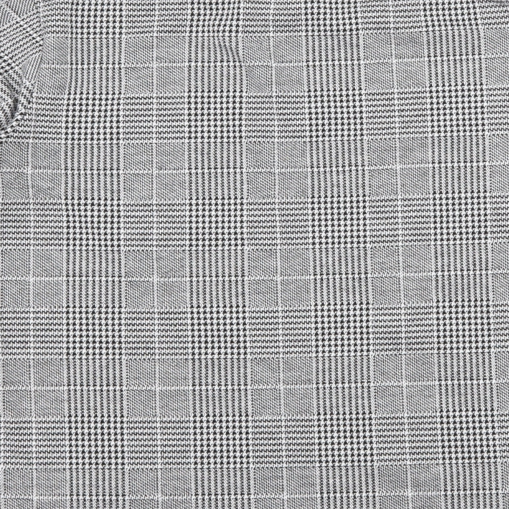 H&M Womens Grey Check Jersey Pullover Sweatshirt Size M