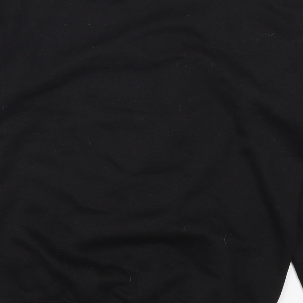 Malaika Mens Black Pullover Sweatshirt Size M - Santa Time For A Beer