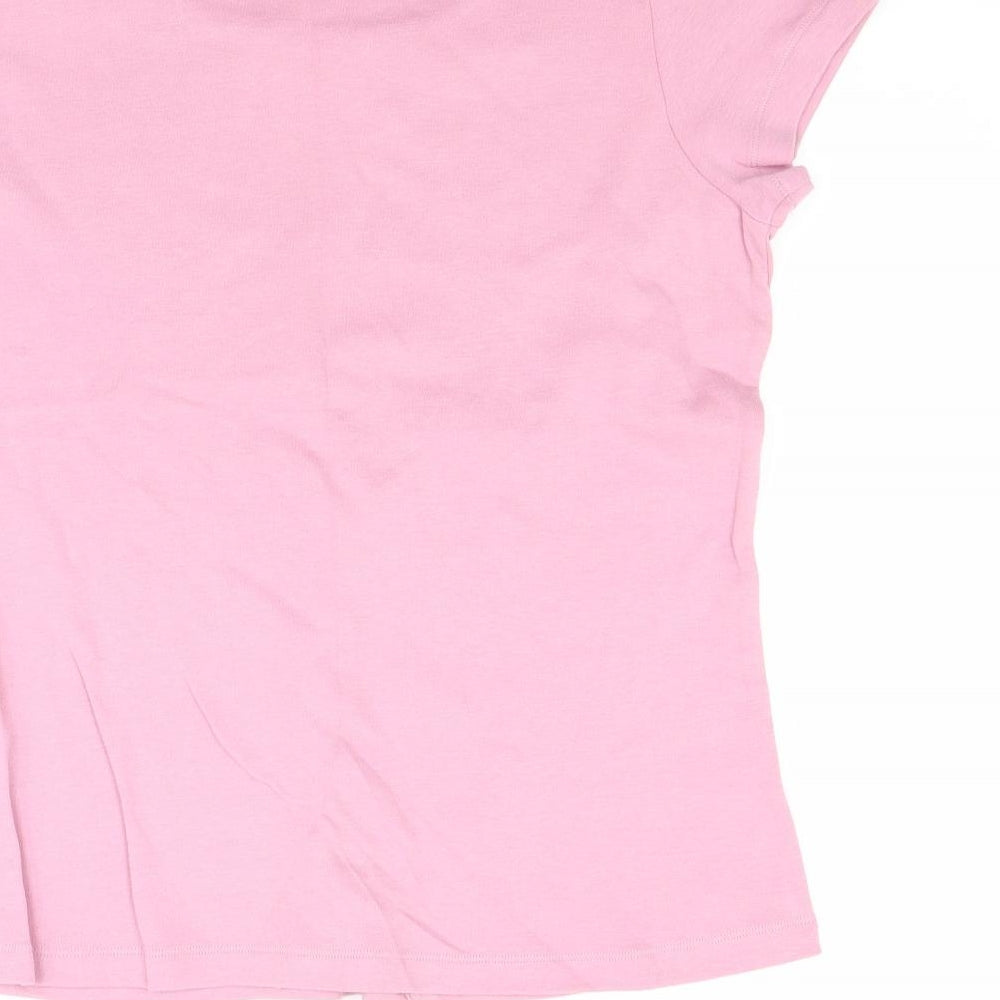Ellie Louise Womens Pink Basic T-Shirt Size 16