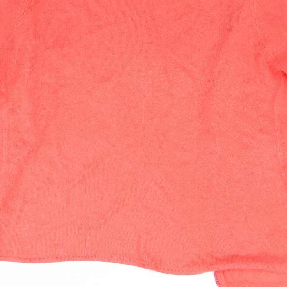 Debbie Morgan Womens Orange Cardigan Jumper Size M