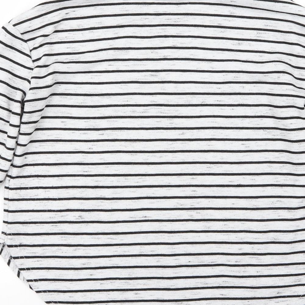 Atmosphere Womens Grey Striped Jersey Pullover Jumper Size 8