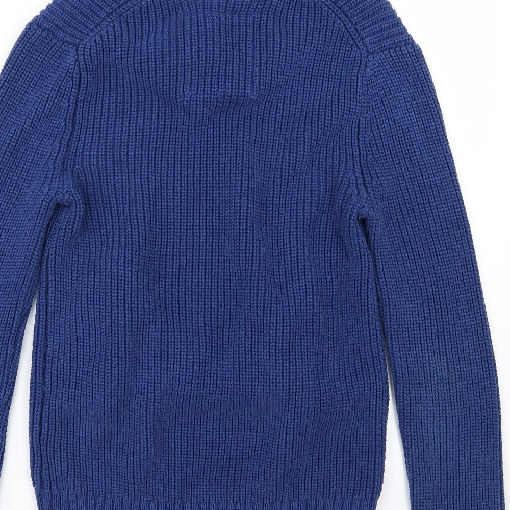H&M Womens Blue Knit Pullover Jumper Size S