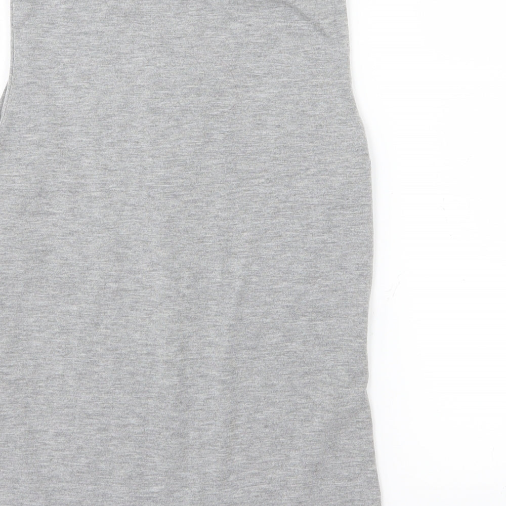 Boohoo Womens Grey Jersey Basic Tank Size 6