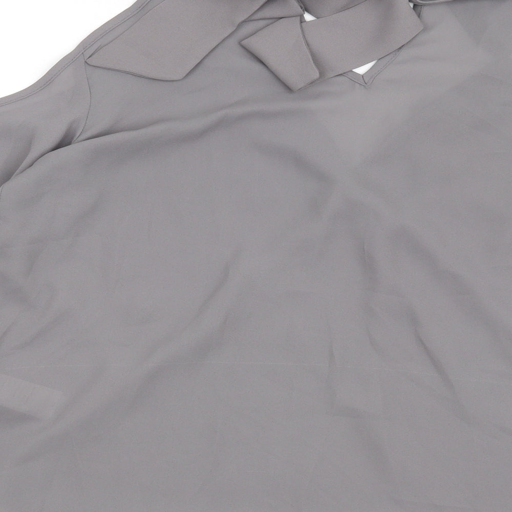 New Look Womens Grey Basic Blouse Size 12