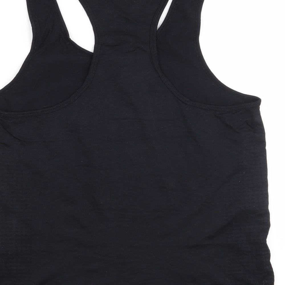 Workout Womens Black Basic T-Shirt Size 14