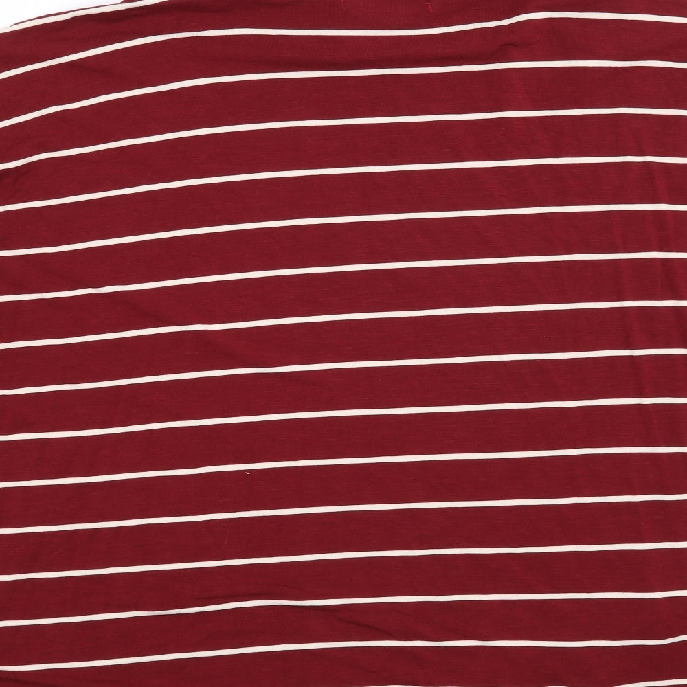 Capsule Womens Red Striped Pullover Sweatshirt Size 18