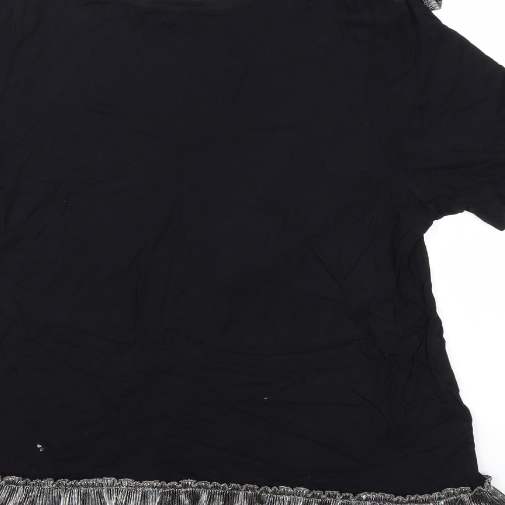 River Island Womens Black Basic T-Shirt Size 10