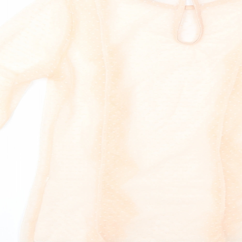 Pink Vanilla Womens Pink Basic Blouse Size 10