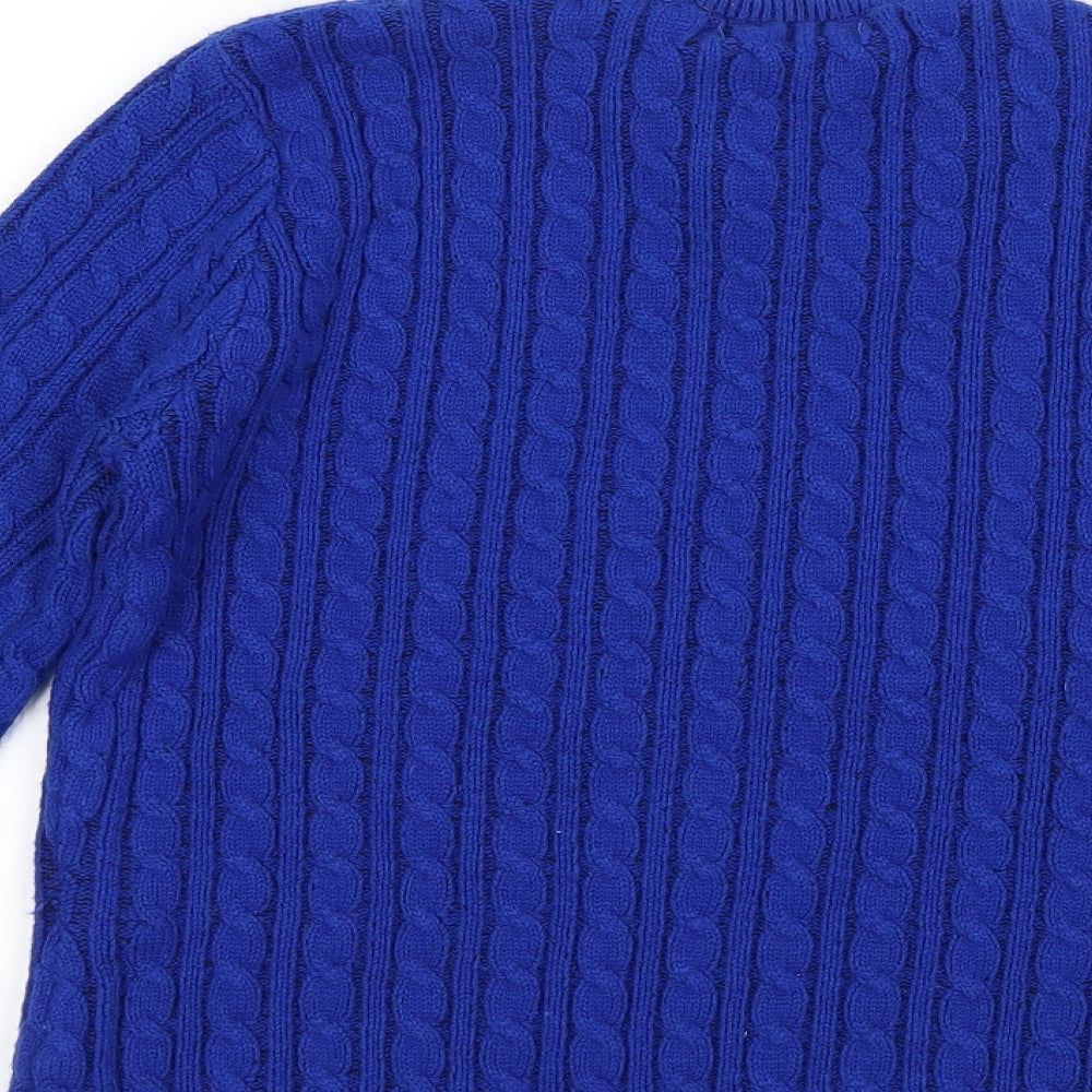 CHIC Womens Blue Pullover Jumper Size S