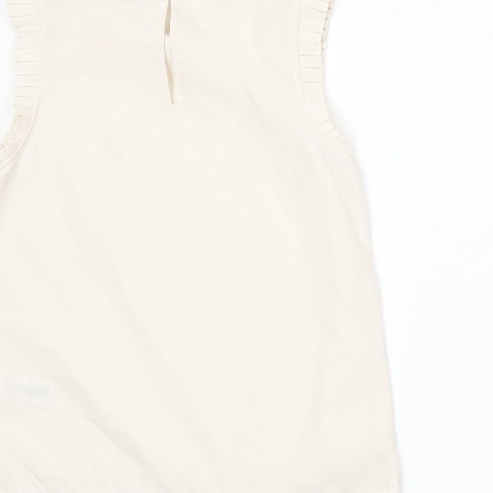 NEXT Girls Beige Basic Blouse Size 9 Years