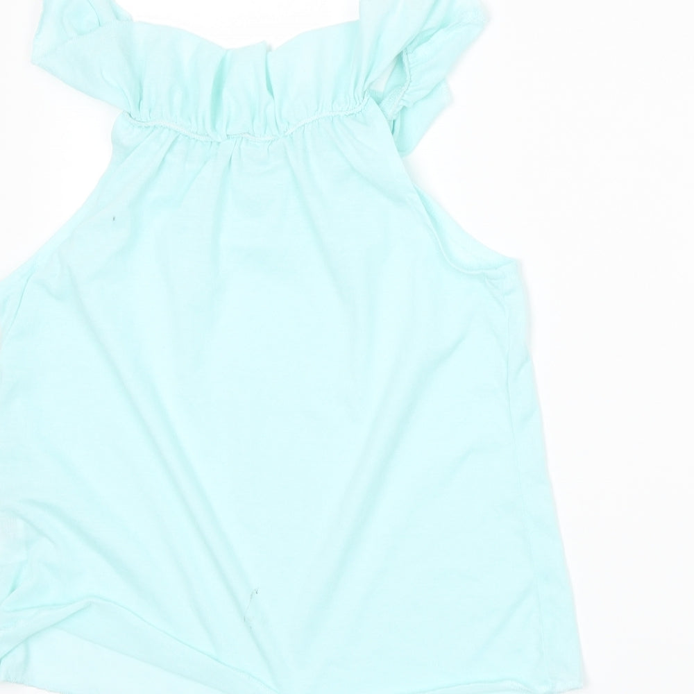 H&M Girls Blue Basic Tank Size 6-7 Years