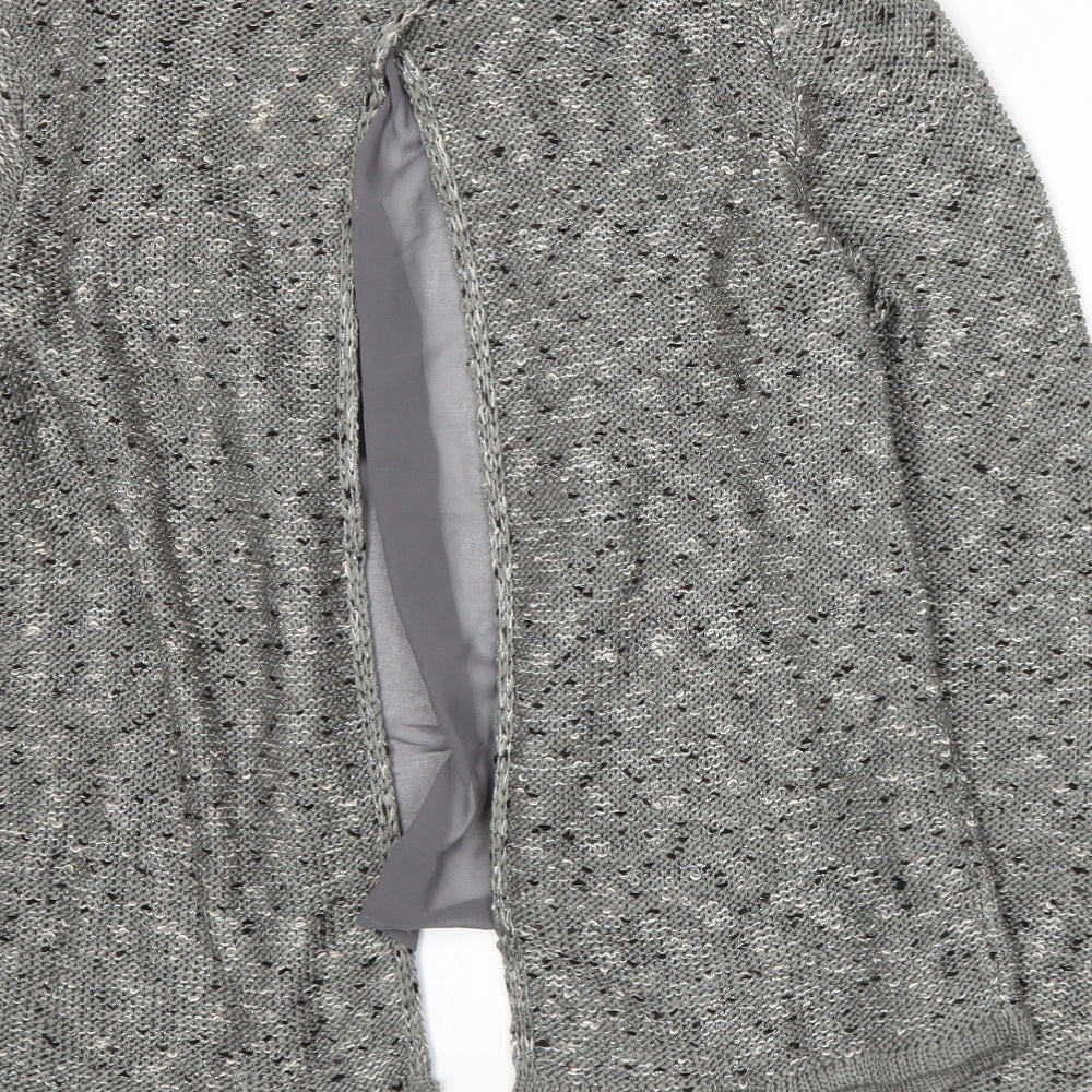 Redoute Womens Grey Knit Cardigan Jumper Size L