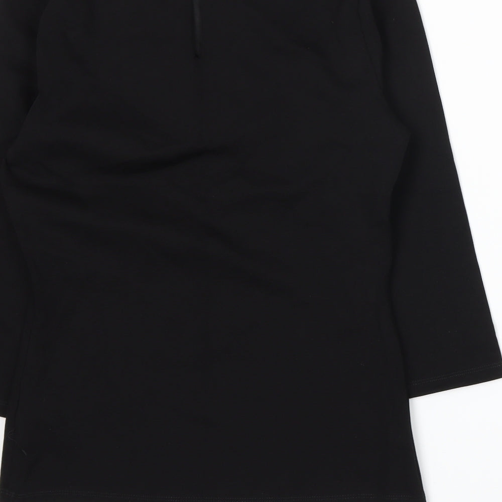 Julien Macdonald Womens Black Basic T-Shirt Size 12