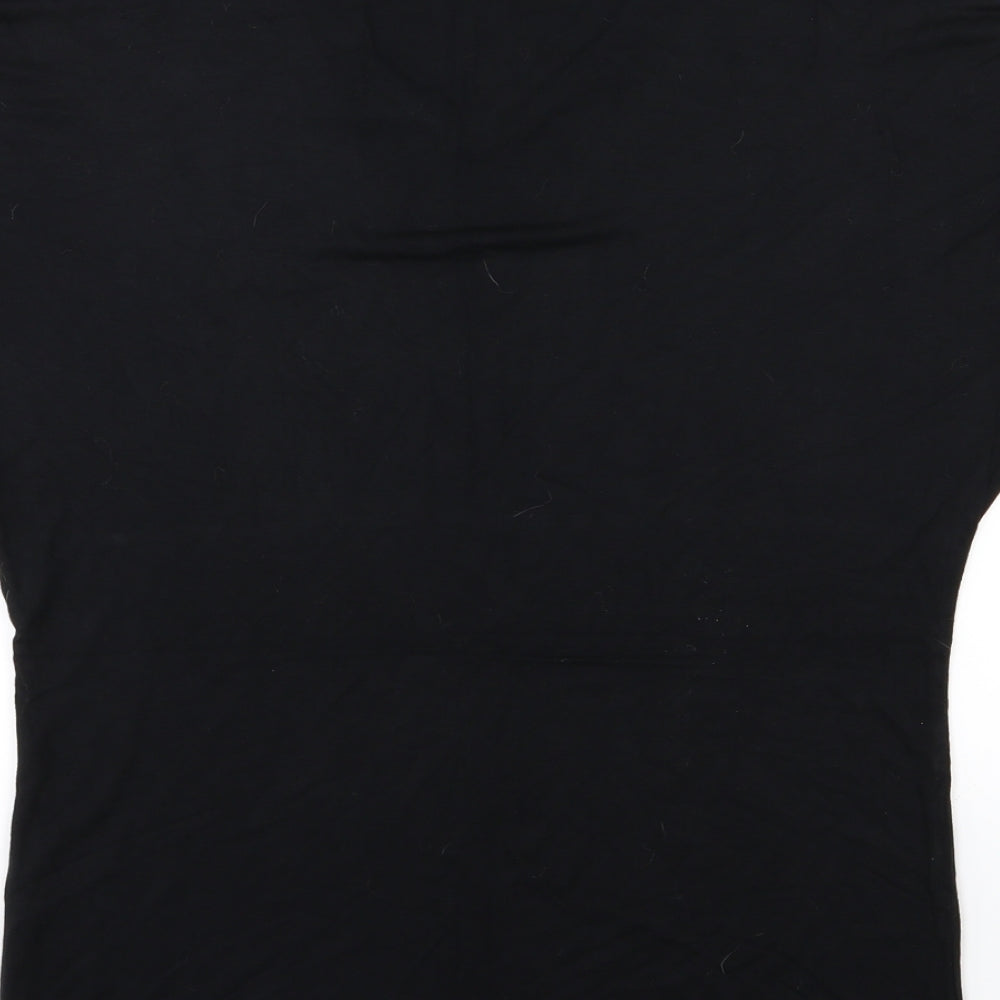 Billys Collection Womens Black Jersey Basic T-Shirt Size 20