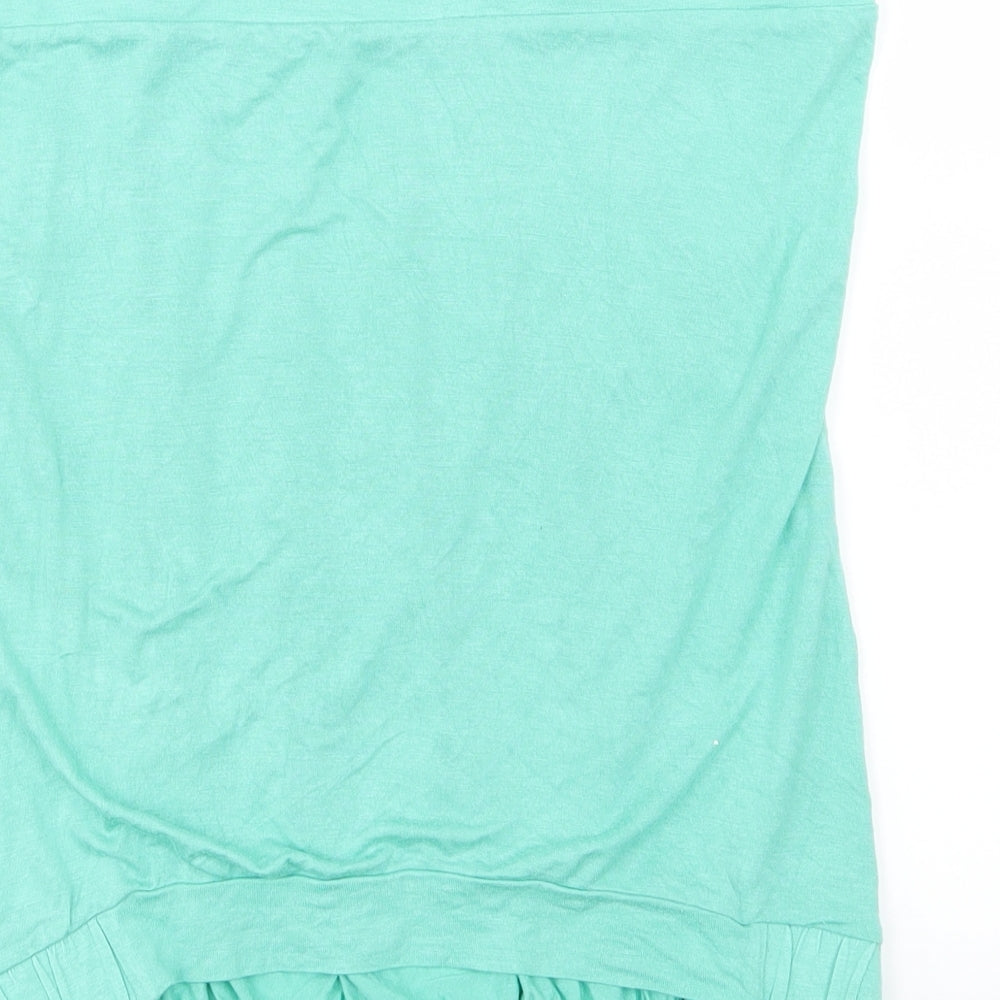 Pattyboutik Womens Green Jersey Basic T-Shirt Size M