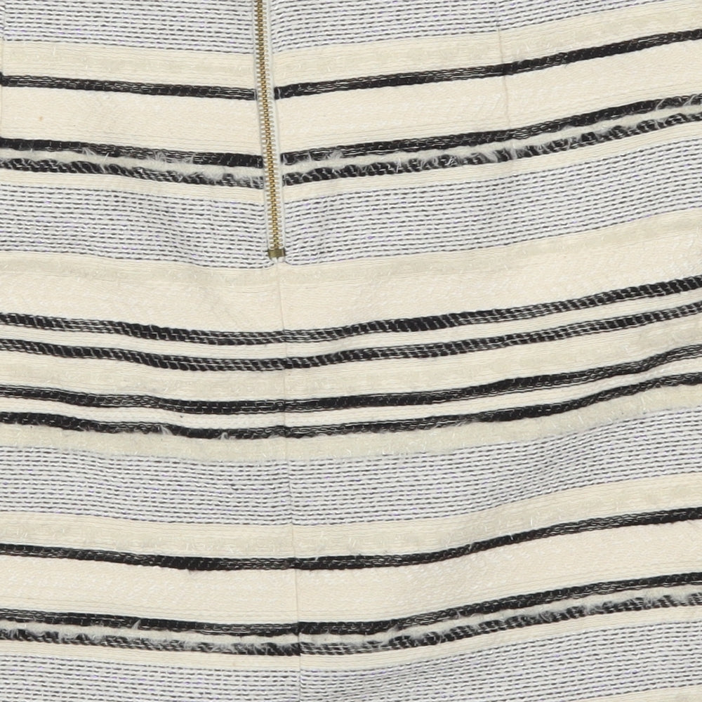 H&M Womens Beige Striped Straight & Pencil Skirt Size 12