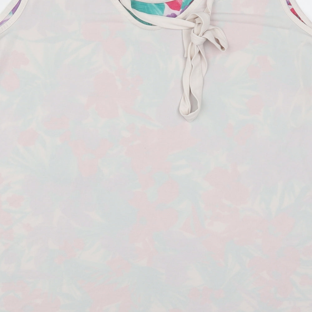 Isle Womens Multicoloured Floral Basic Tank Size 16