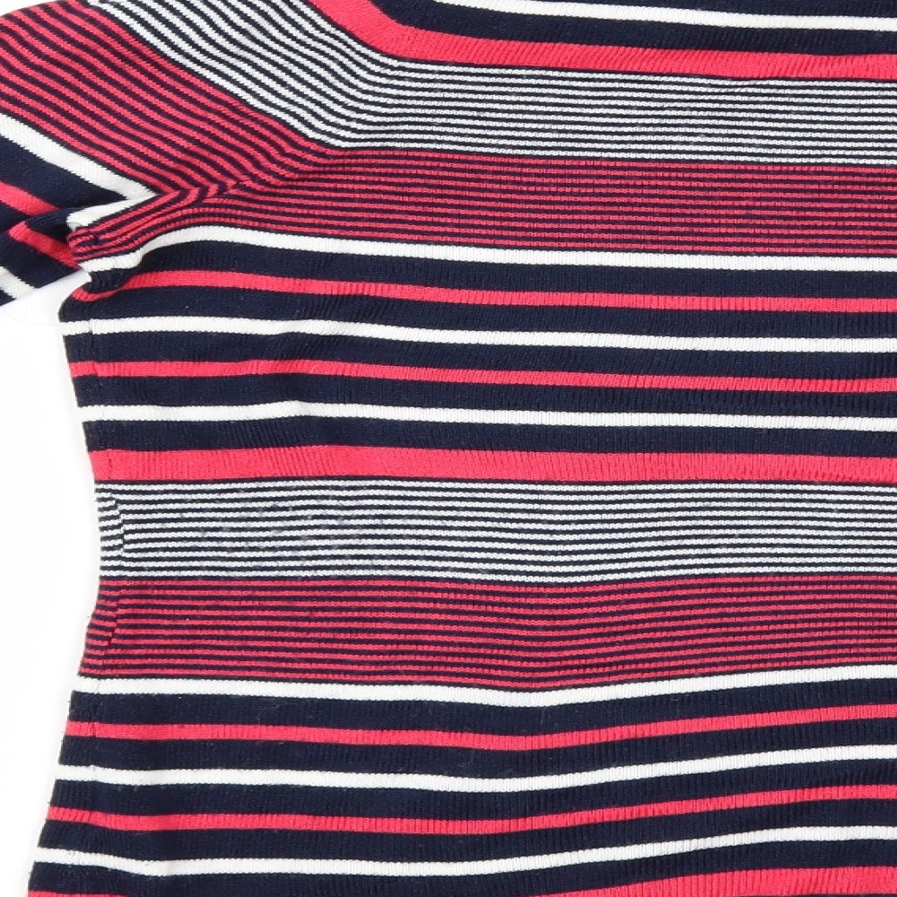 Love knitwear Womens Multicoloured Striped Pullover Jumper Size 12