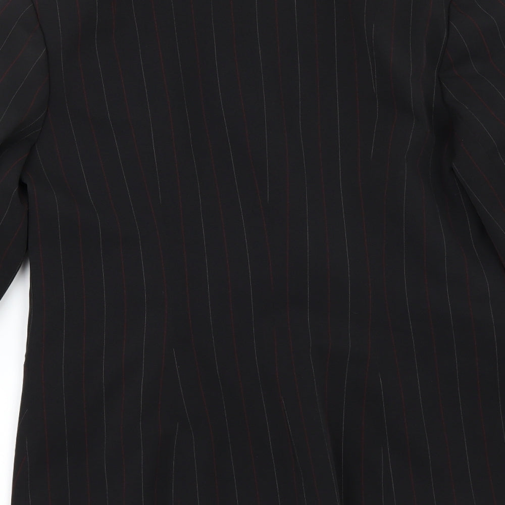 Liquid Womens Black Striped Jacket Suit Jacket Size 14