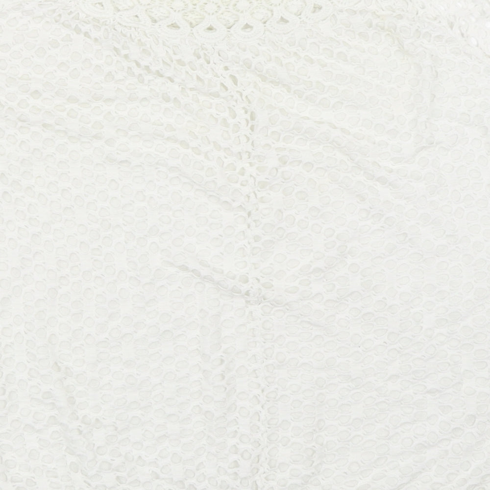 Preworn Womens White Basic T-Shirt Size L