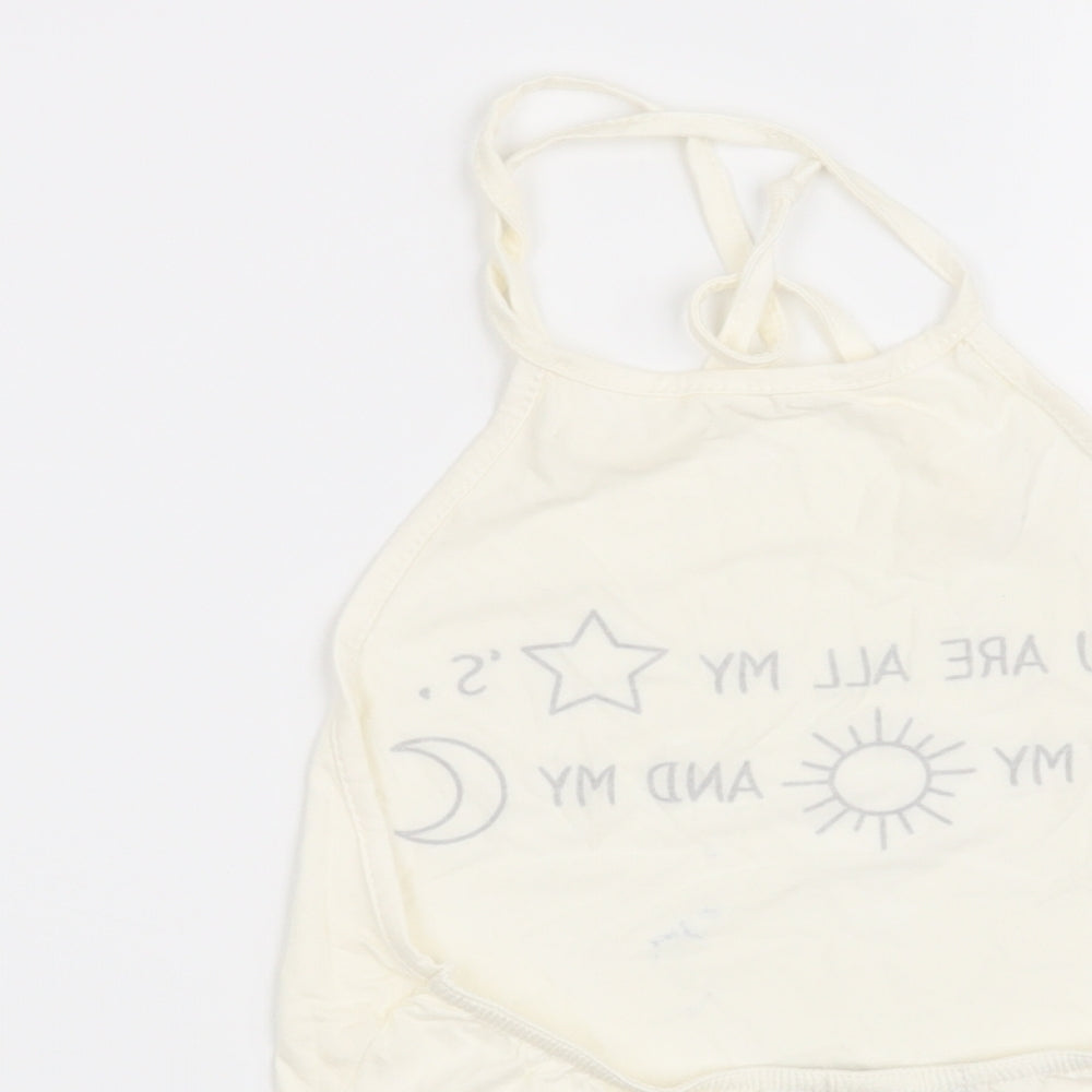 Boohoo Womens Beige Cropped Blouse Size 10 - You are all my stars, and my sun and my moon