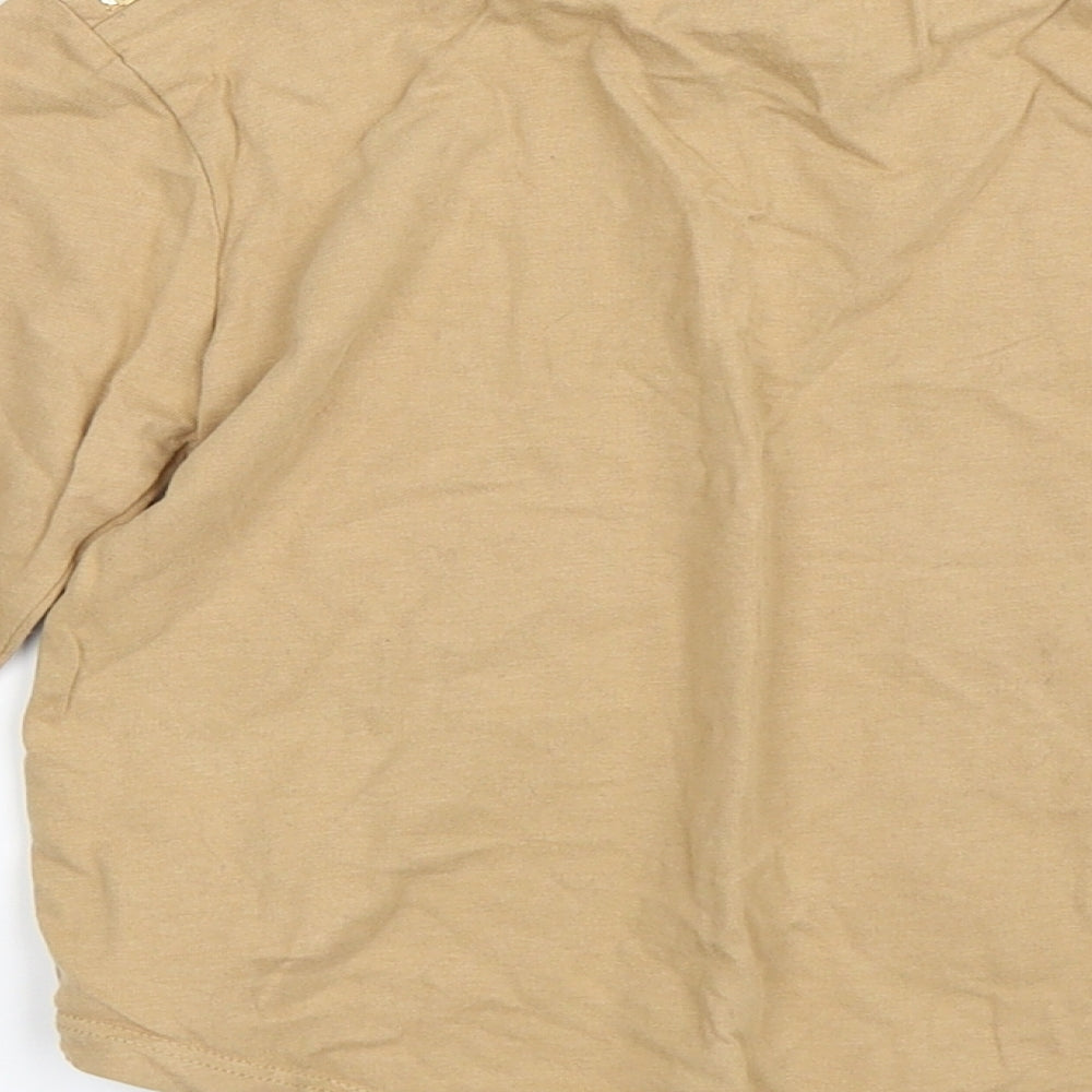 Matalan Girls Beige Basic T-Shirt Size 7 Years