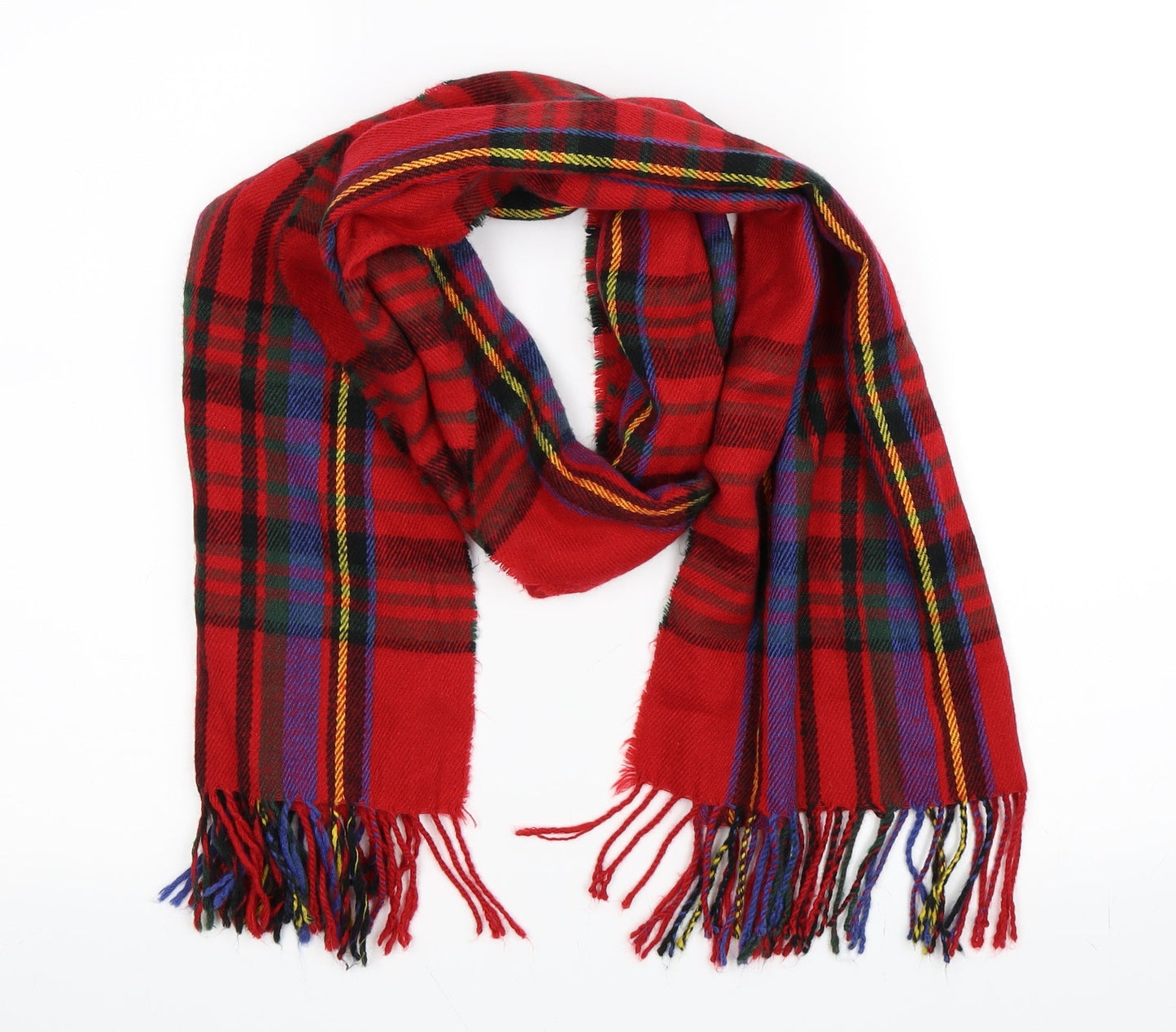 Preworn Womens Red Check Scarf