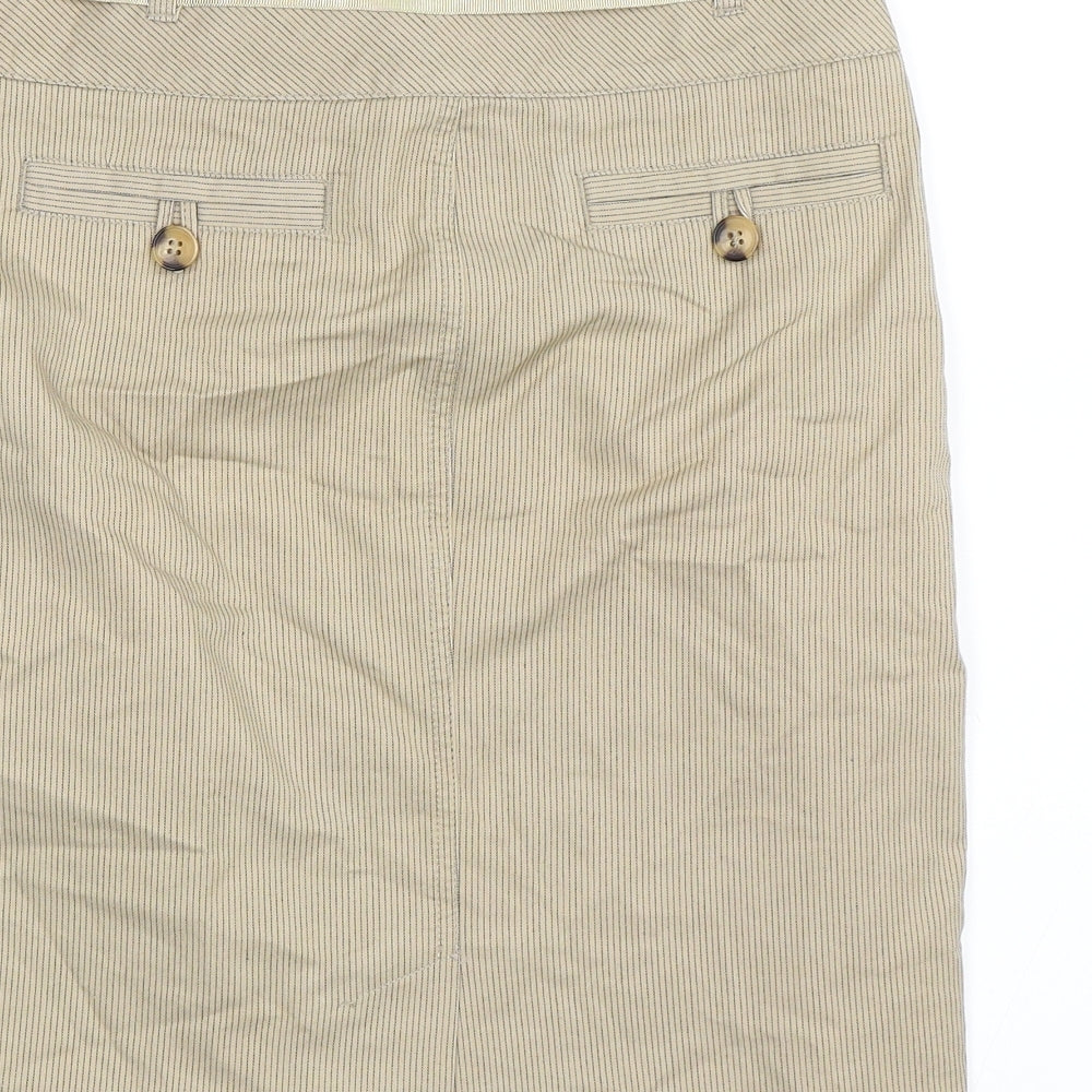 Marks & Spencer Womens Beige A-Line Skirt Size 8