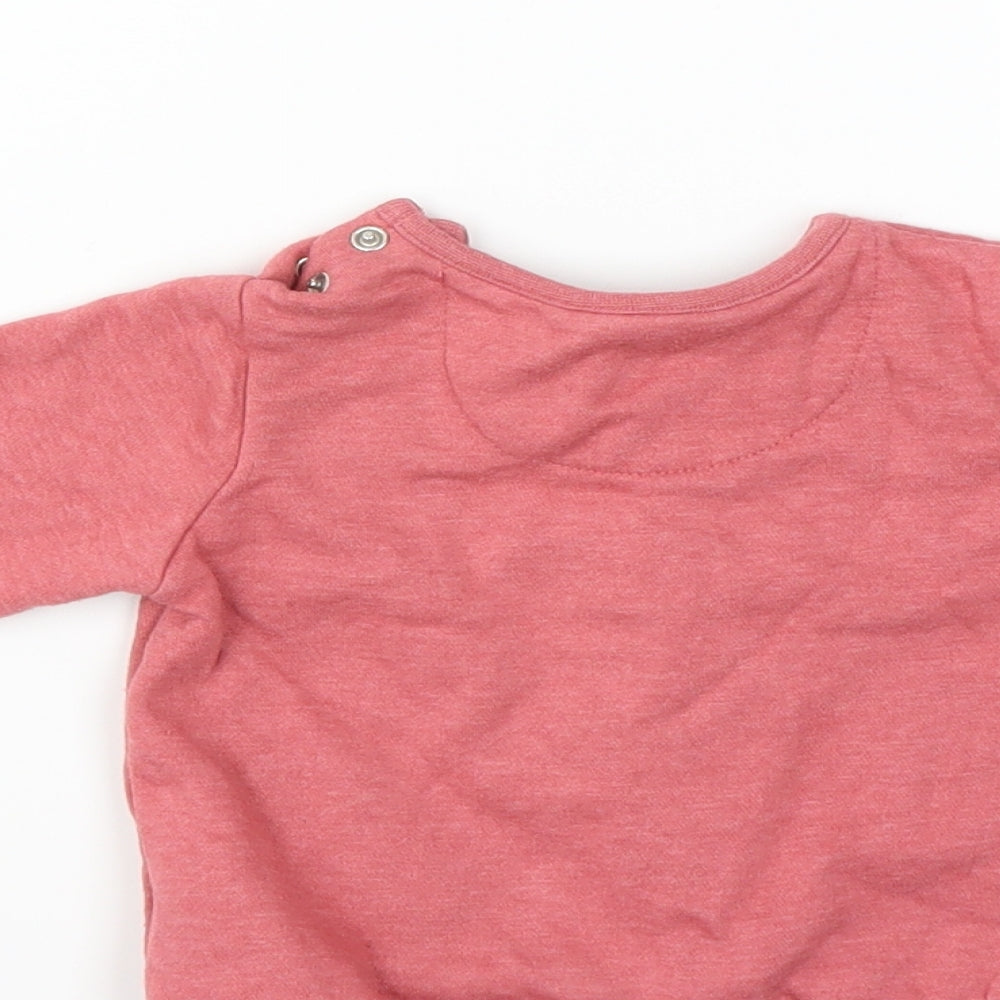 F&F Girls Pink Pullover Jumper Size 3-6 Months - Believe in yourself