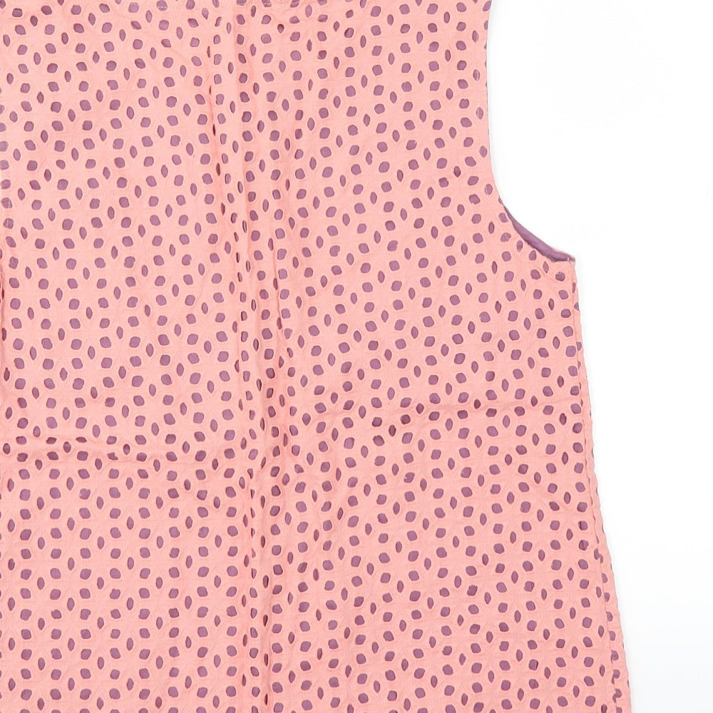 Sainsburys Womens Pink Geometric Basic Blouse Size 8