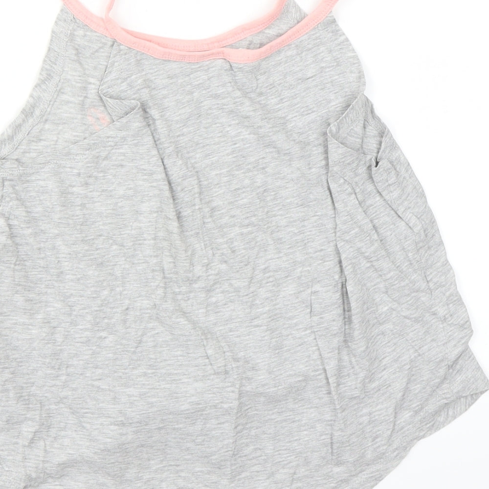 H&M Girls Grey Basic T-Shirt Size 10-11 Years - beach days