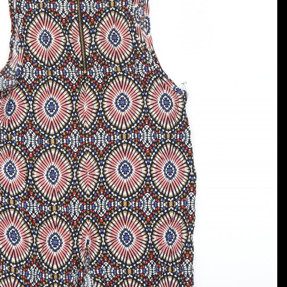 Dorothy Perkins Womens Multicoloured Geometric Basic Blouse Size 8