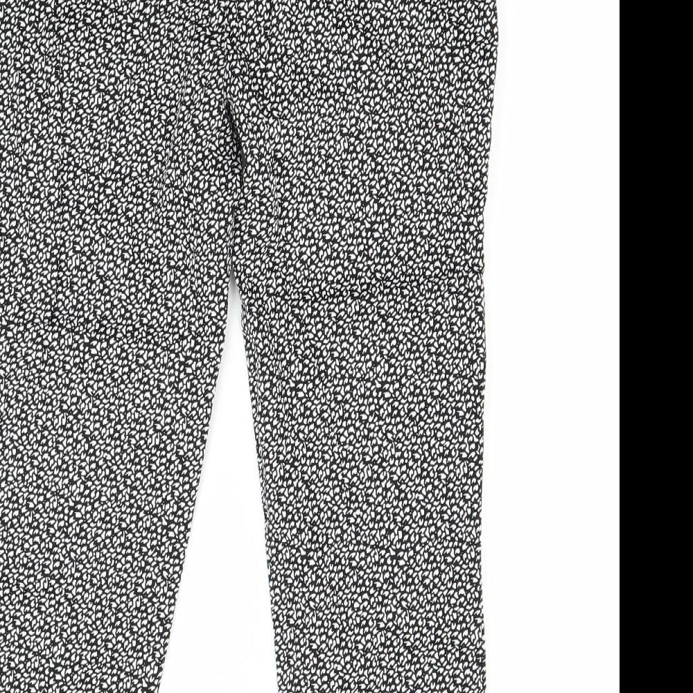 Atmosphere Womens Black Floral Capri Trousers Size 8 L22 in