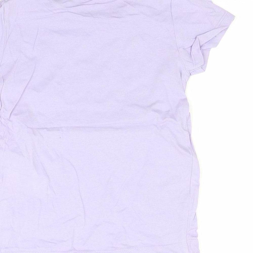H&M Girls Purple Basic T-Shirt Size 5 Years - Frozen