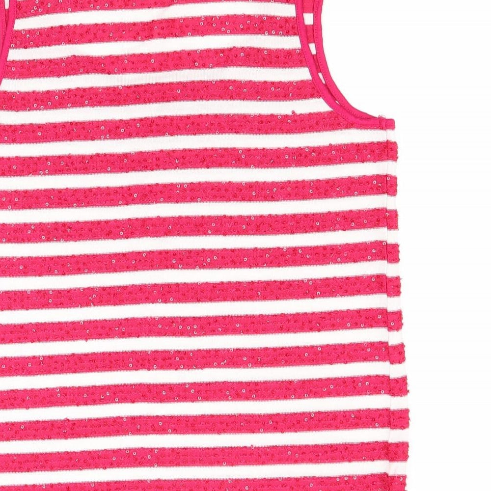 NEXT Womens Pink Striped Basic Tank Size 10