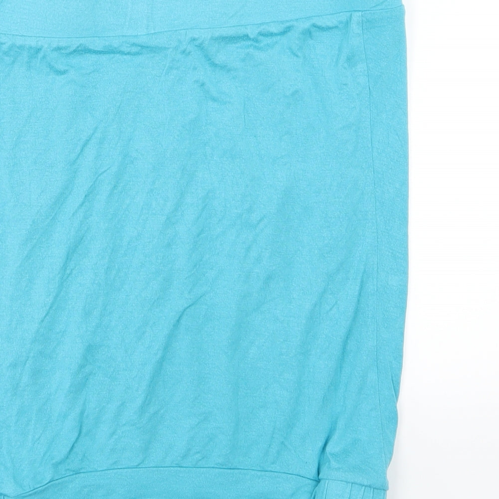 Pattyboutik Womens Blue Jersey Basic T-Shirt Size M