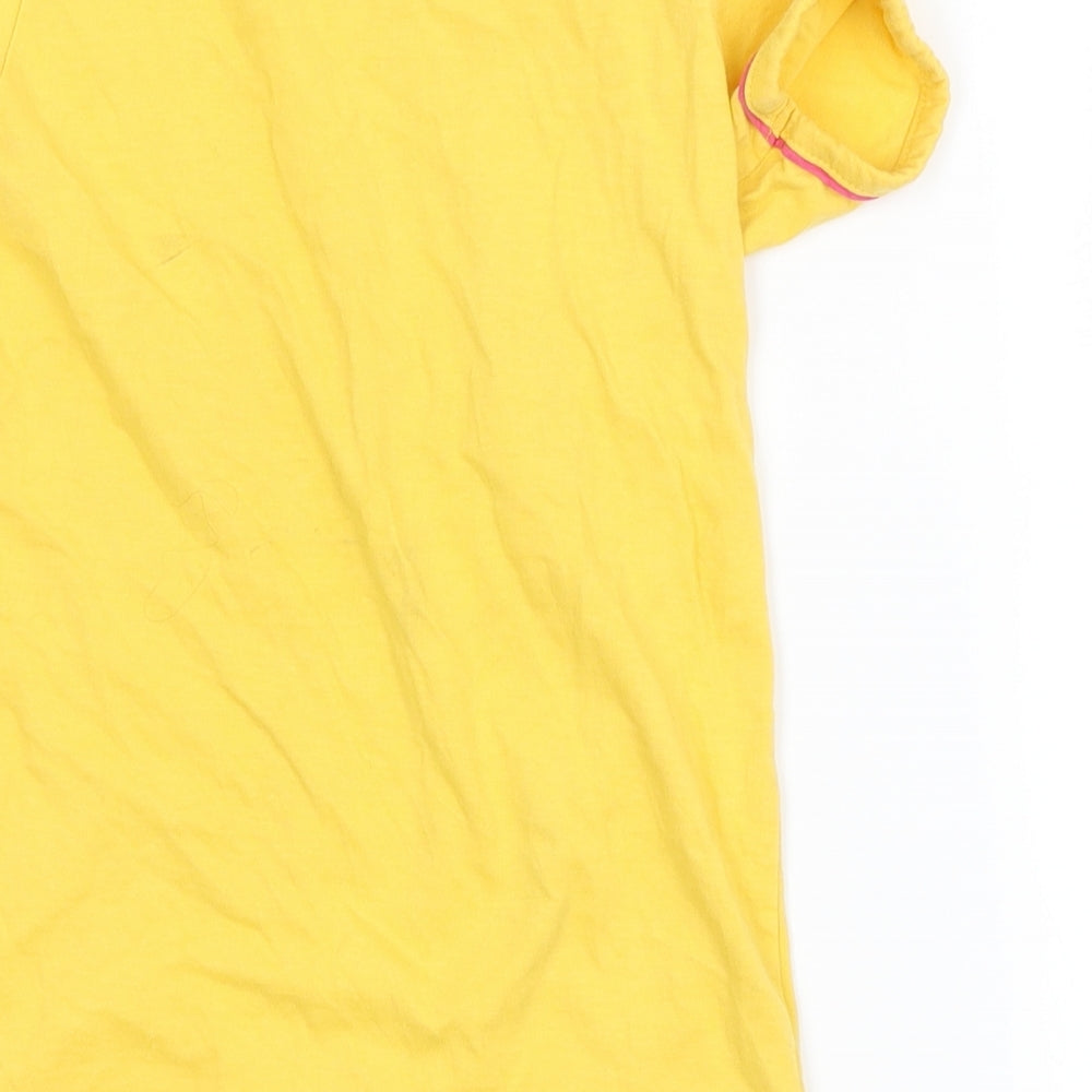 pink avenue Girls Yellow Basic T-Shirt Size 6 Years
