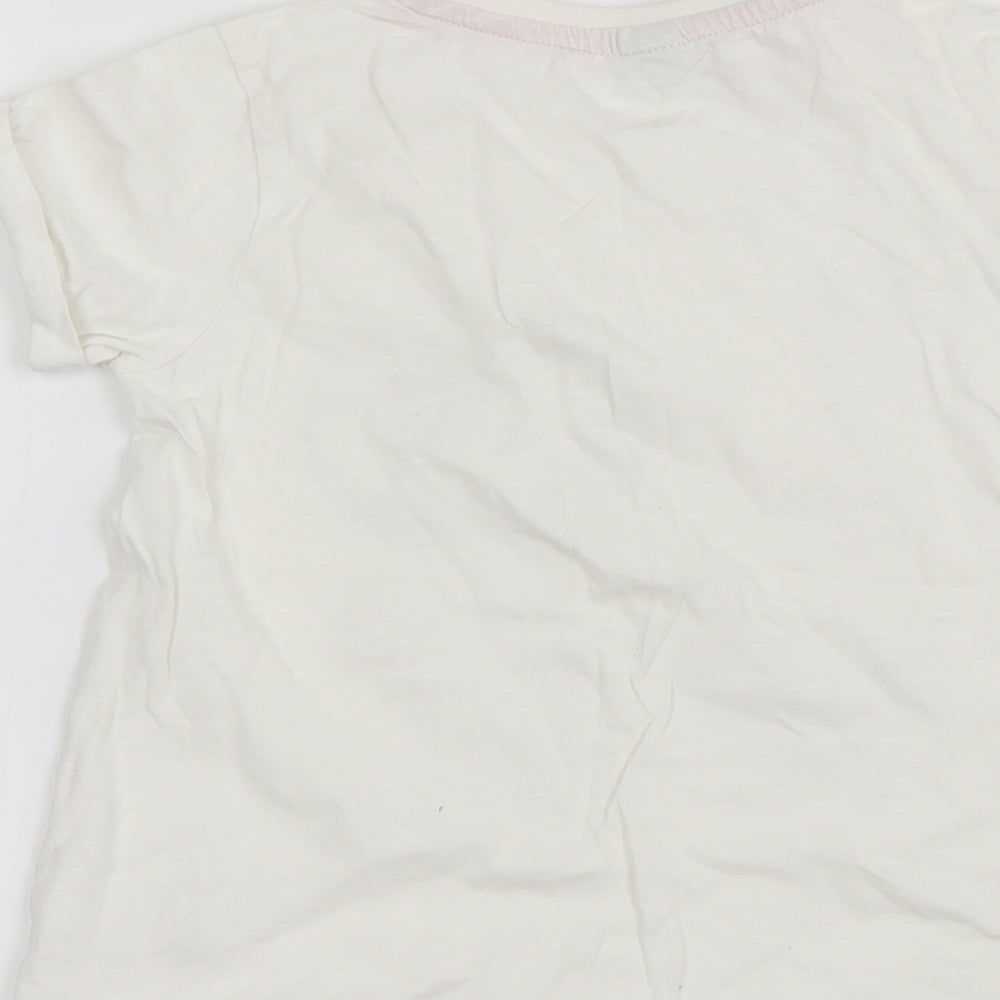 TU Girls White Basic T-Shirt Size 7 Years