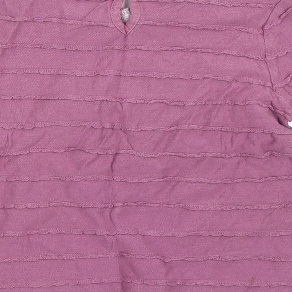 Preworn Girls Purple Basic T-Shirt Size 3-4 Years