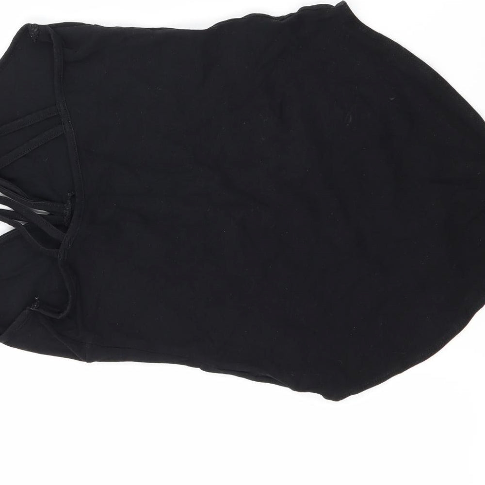 Miss Selfridge Womens Black Jersey Bodysuit One-Piece Size 6 - Strappy