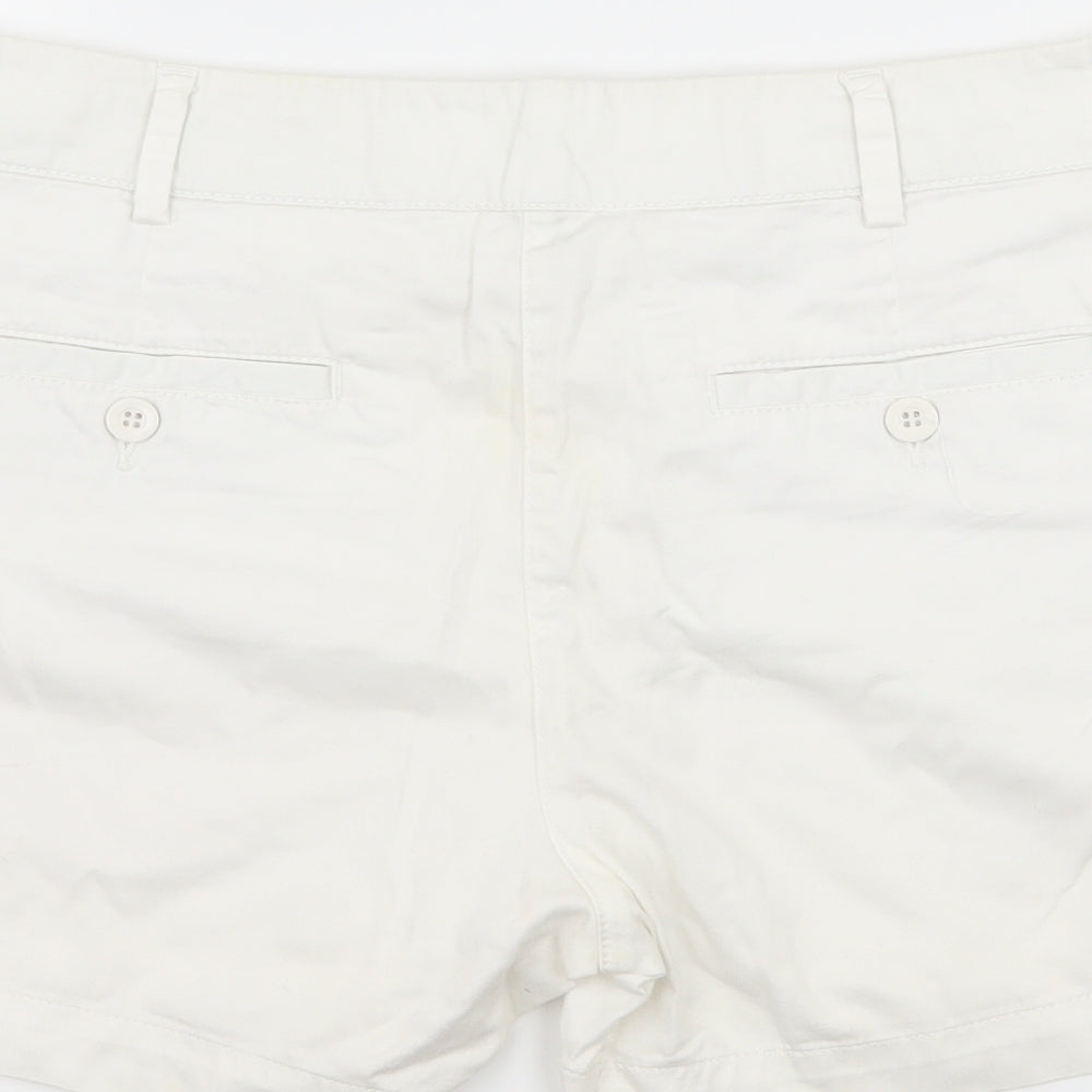 United Colors of Benetton Womens White Hot Pants Shorts Size 32 in