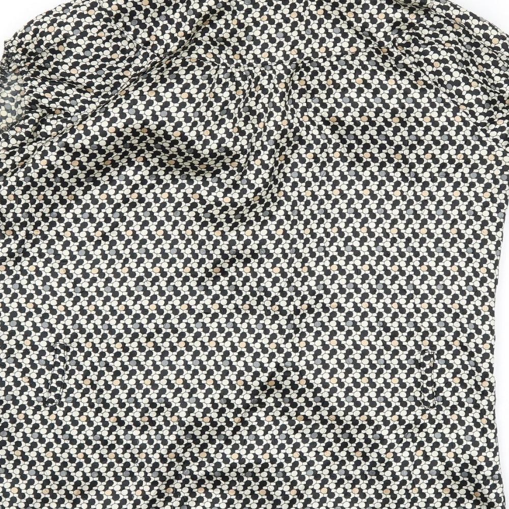 Cocomore Womens Beige Geometric Basic Blouse Size M