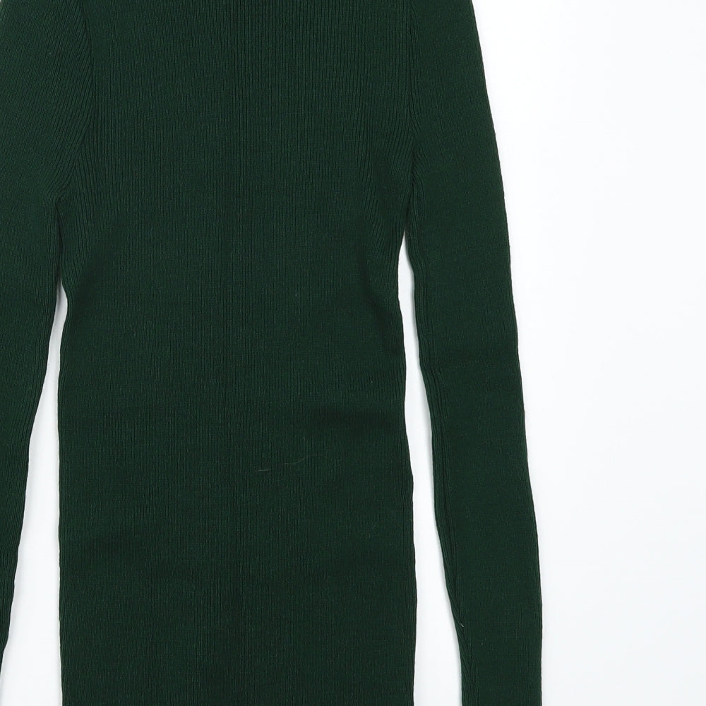 100acrylic Womens Green Basic T-Shirt Size M
